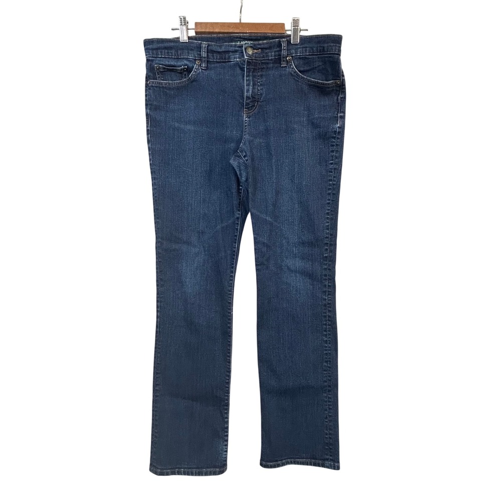 Lauren Ralph Lauren Straight Leg Jeans Womens 10 Blue Dark Wash Denim Classic